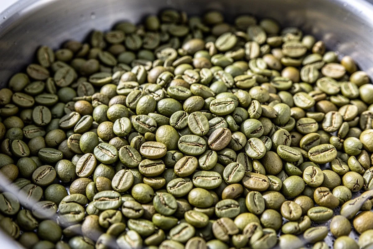 green coffee beans for Swiss Water decaffeination process natural method