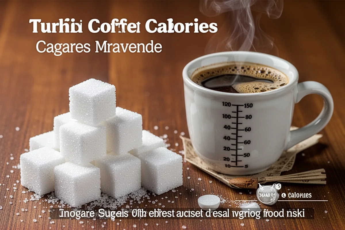 sugar cubes next to Turkish coffee sugar measurement calorie awareness